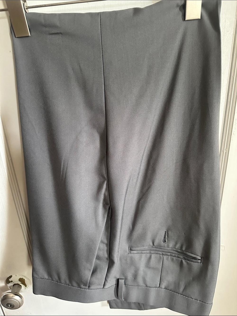 Haggar Men's Straight Fit Dress Pants in Gray